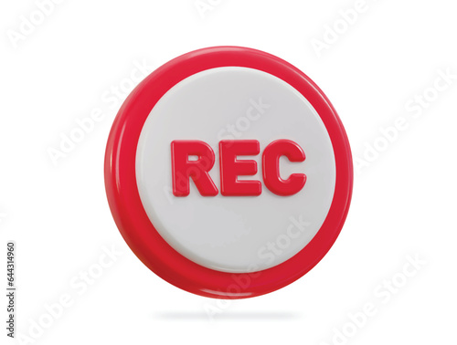 3d recording icon illustration