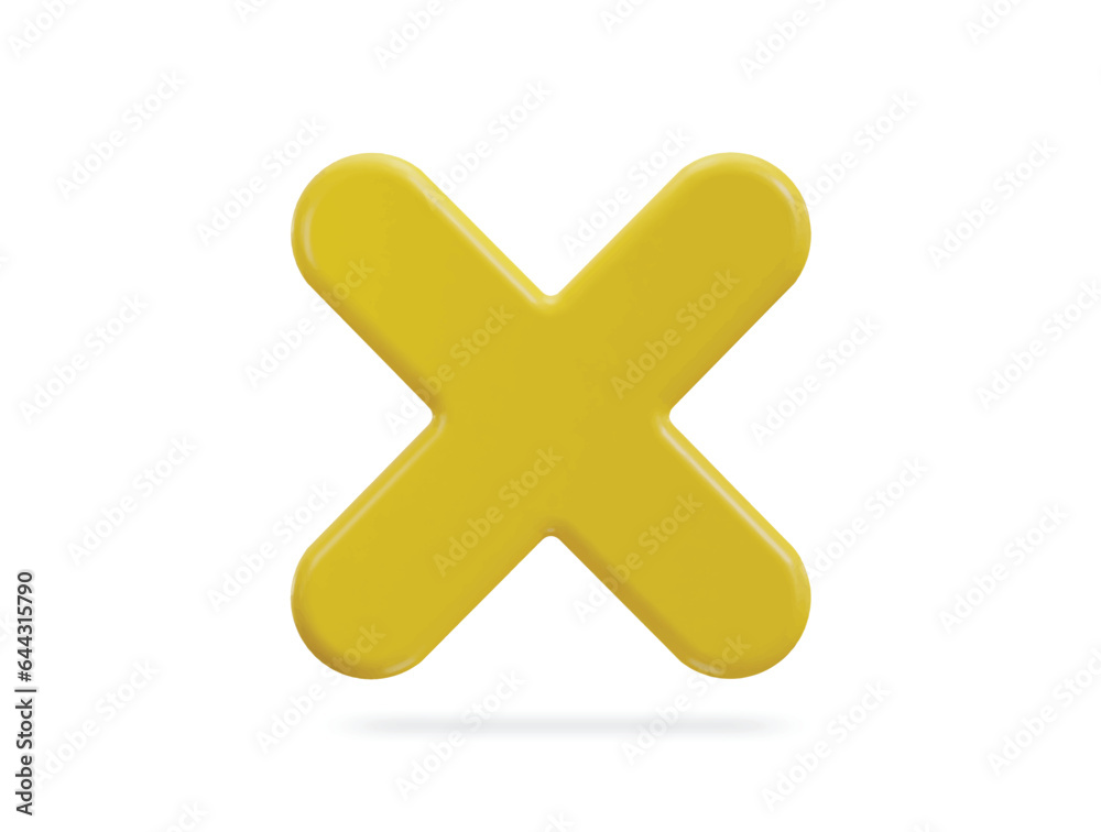 Obraz premium 3d cross rejection icon