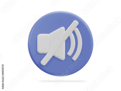 3d speaker mute icon no sound icon
