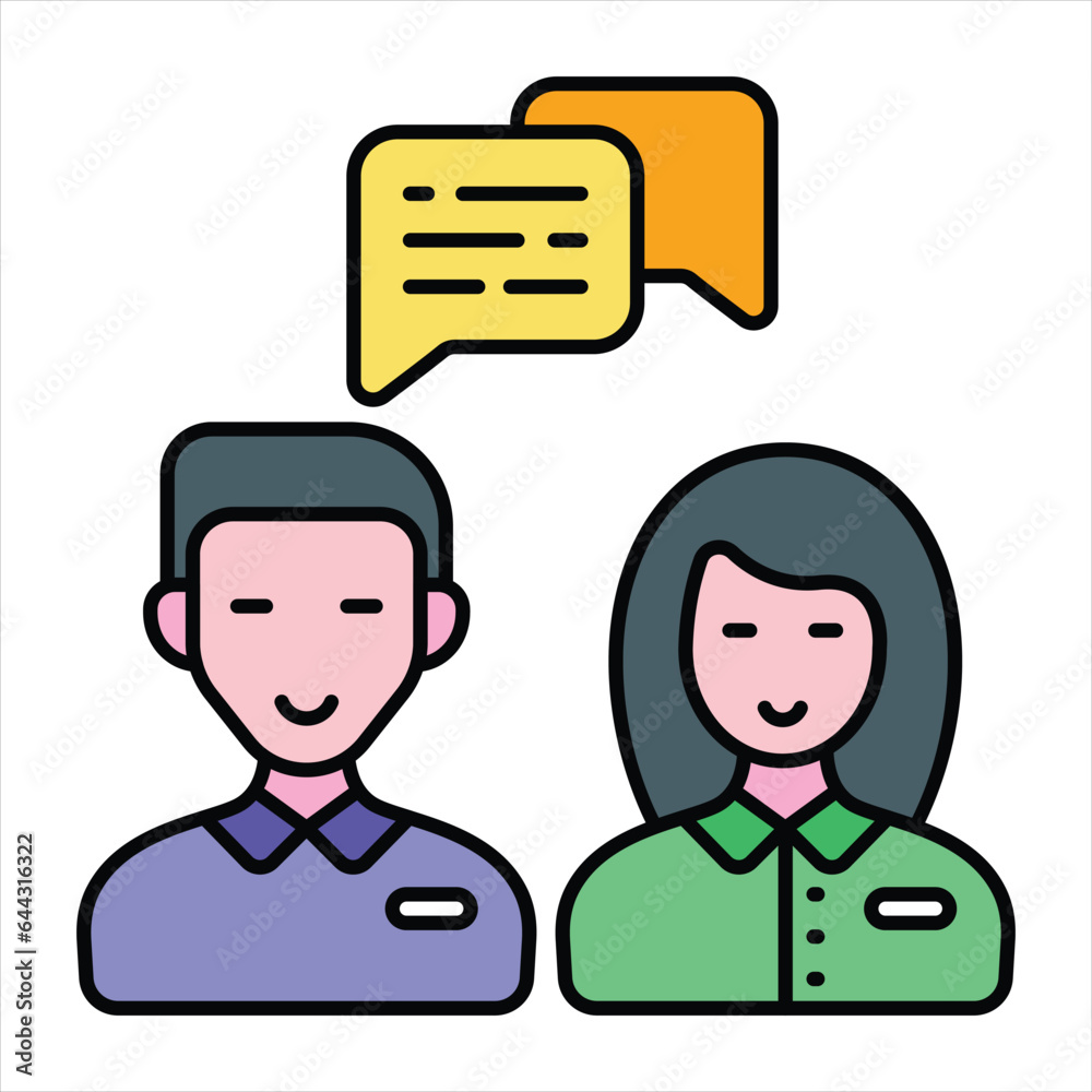 communication color outline icon design style communication color outline icon design style