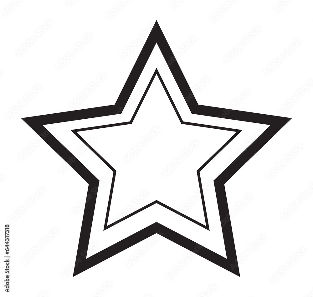 Star line simple icon PNG transparent Star line simple icon PNG transparent