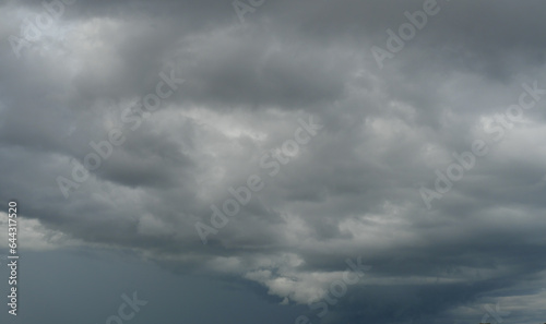 Cumulonimbus cloud formations on tropical sky , Nimbus moving , Abstract background from natural phenomenon and gray clouds hunk , Thailand