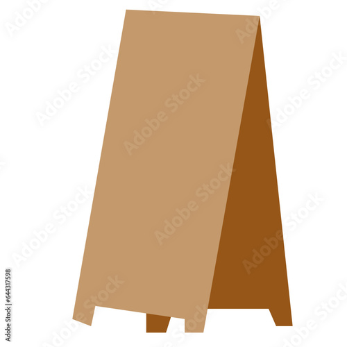 Pavement sign flat illustration