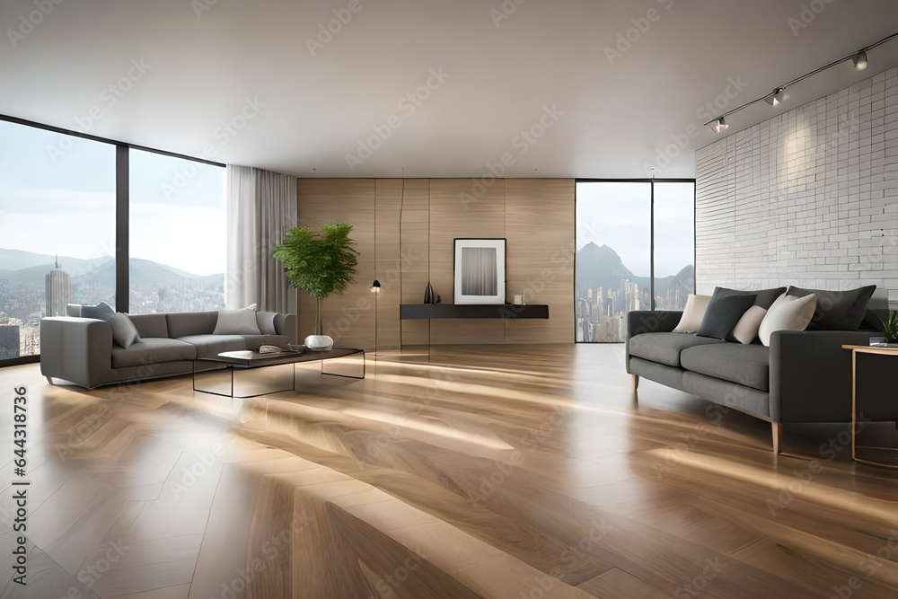 modern living room generated by AI modern living room generated by AI