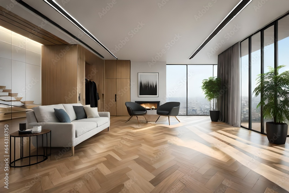 modern living room generated by AI modern living room generated by AI