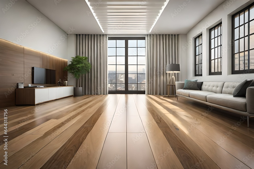 Fototapeta premium modern living room generated by AI