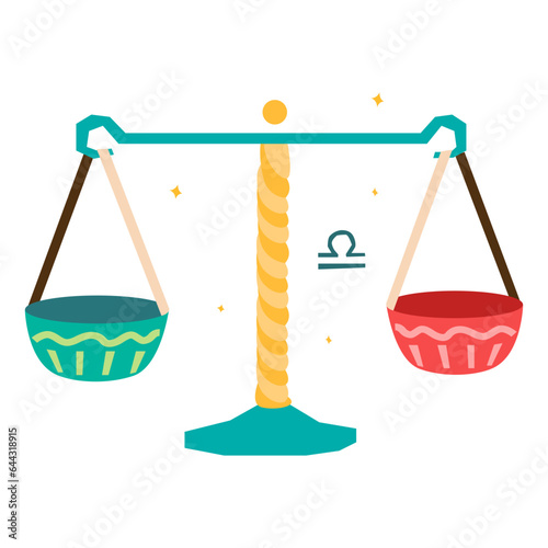 Libra flat illustration