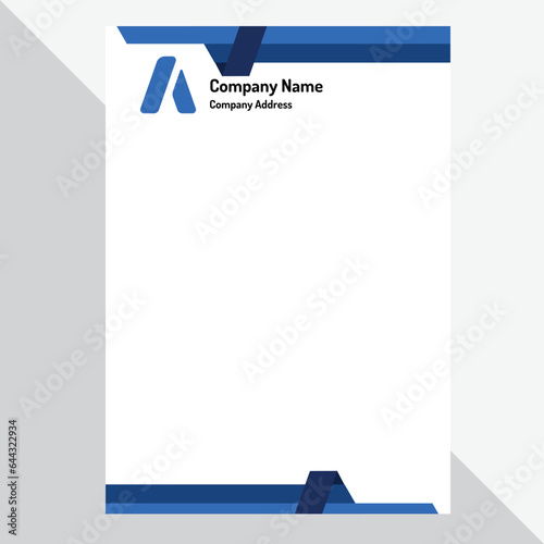 corporate modern letterhead design template