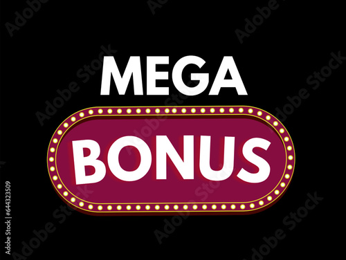Mega bonus icon., Casino bonus. Icons for advertising and marketing