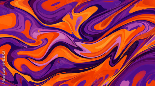 オレンジ色と紫の抽象的なグラフィック素材