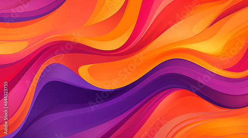 オレンジ色と紫の抽象的なグラフィック素材 © Hanako ITO