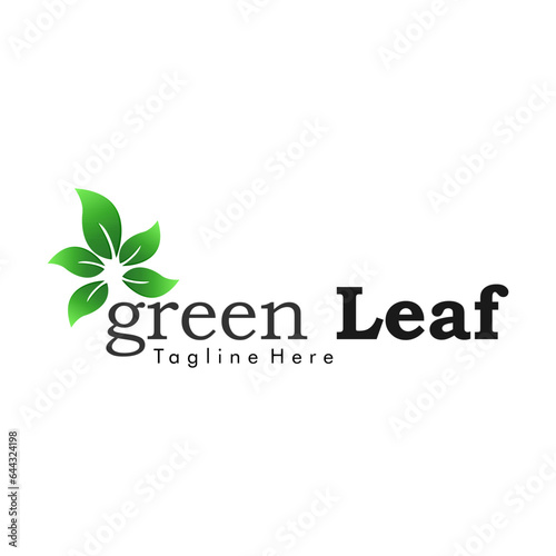 A Simple and Beautiful Green Leaf Logo Design