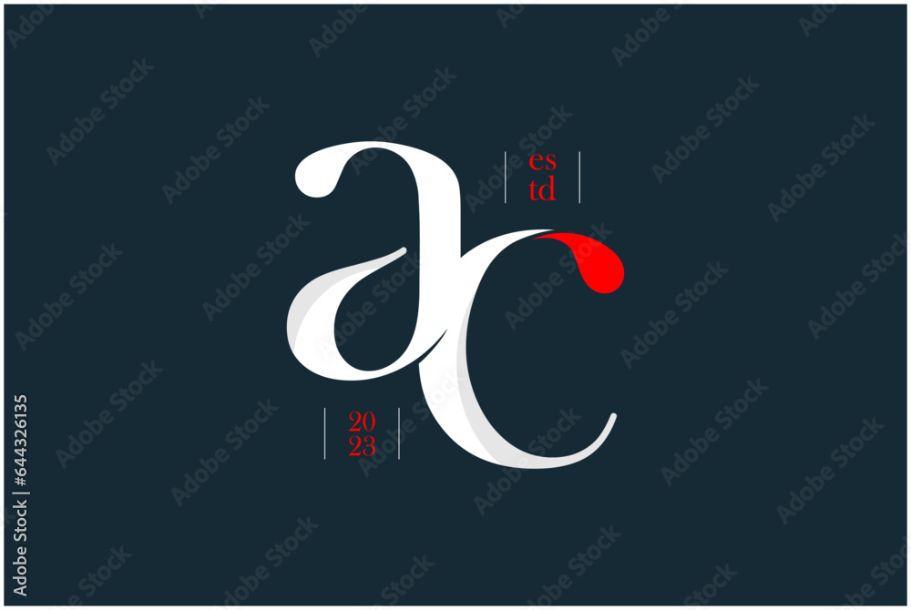 Initials letter AC logo design vector illustration. Letter AC suitable ...