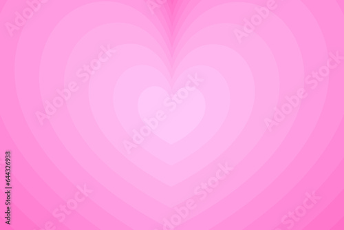 Groovy background with heart. Retro psychedelic pink tunnel illustration. 60s 70s cartoon design for poster. Y2K romantic wallpaper. Vector