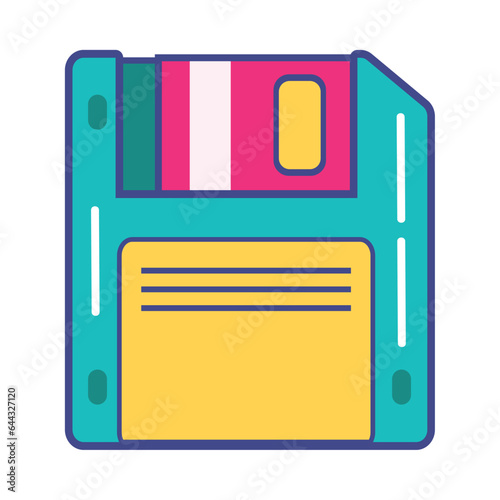 nineties pop art style floppy