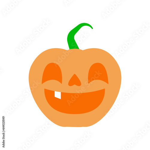 evil face of Halloween pumpkin vector illustration © GraphicsStcocks