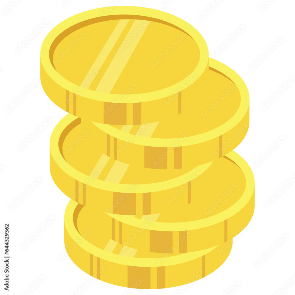 Coin vector Illustration for asset design Coin vector Illustration for asset design