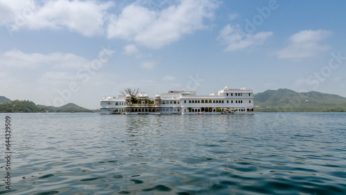 Udaipur, Rajasthan - Taj Lake Palace located in the middle of Lake Pichola Udaipur, Rajasthan, India