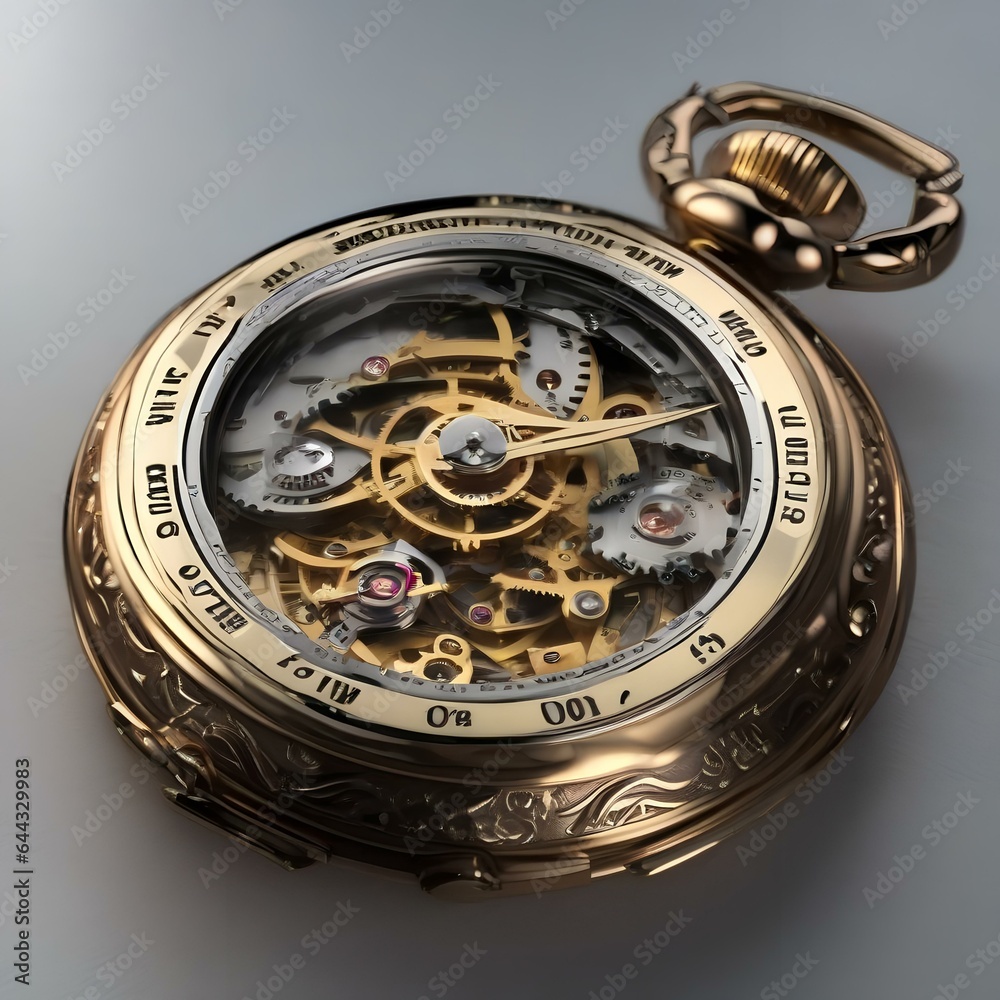 A time traveler's watch with shifting gears and cogs1 A time traveler's watch with shifting gears and cogs1