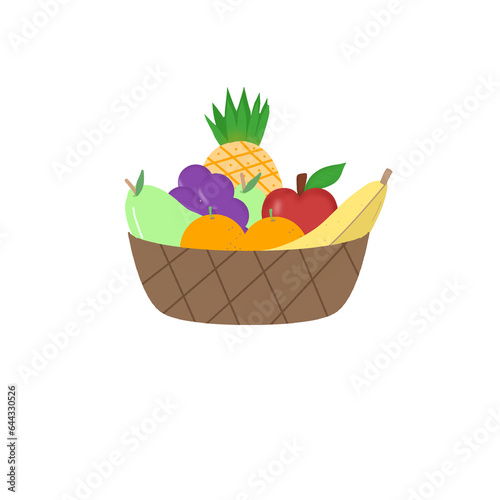 basket with fruits