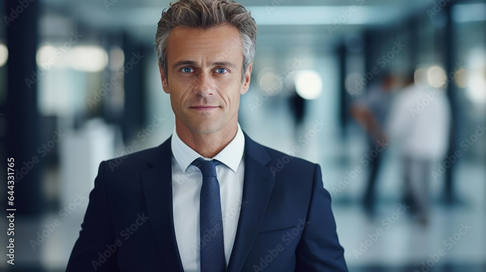 Portrait of a male investment banker in a bustling investment bank navigating complex financial transactions Portrait of a male investment banker in a bustling investment bank navigating complex financial transactions