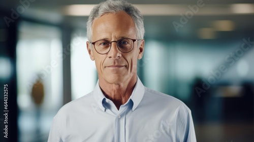 Portrait of a male philanthropist at a charitable foundation dedicating his resources and time to noble causes