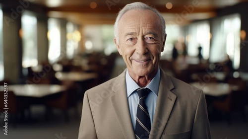 Portrait of a male philanthropist at a charitable foundation dedicating his resources and time to noble causes