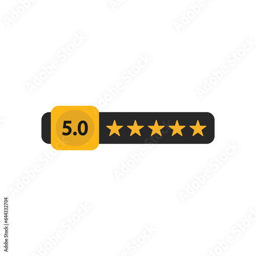 Rating stars badges. Vector illustration. stars rating. Customer review with a gold star icon. Vector illustration. 