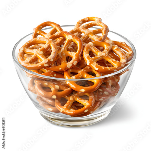 Pretzels in a glass bowl 