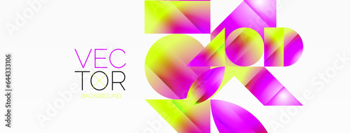 Serene gradient template. Circles and triangles mingle in minimalist perfection. Gentle fusion of forms and hues creates balanced yet captivating backdrop, embodying modern sophistication