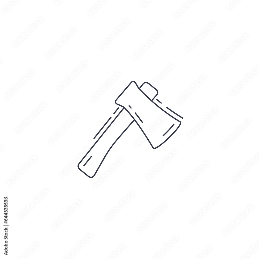ax cut tool thin line icon. ax cut tool thin line icon.