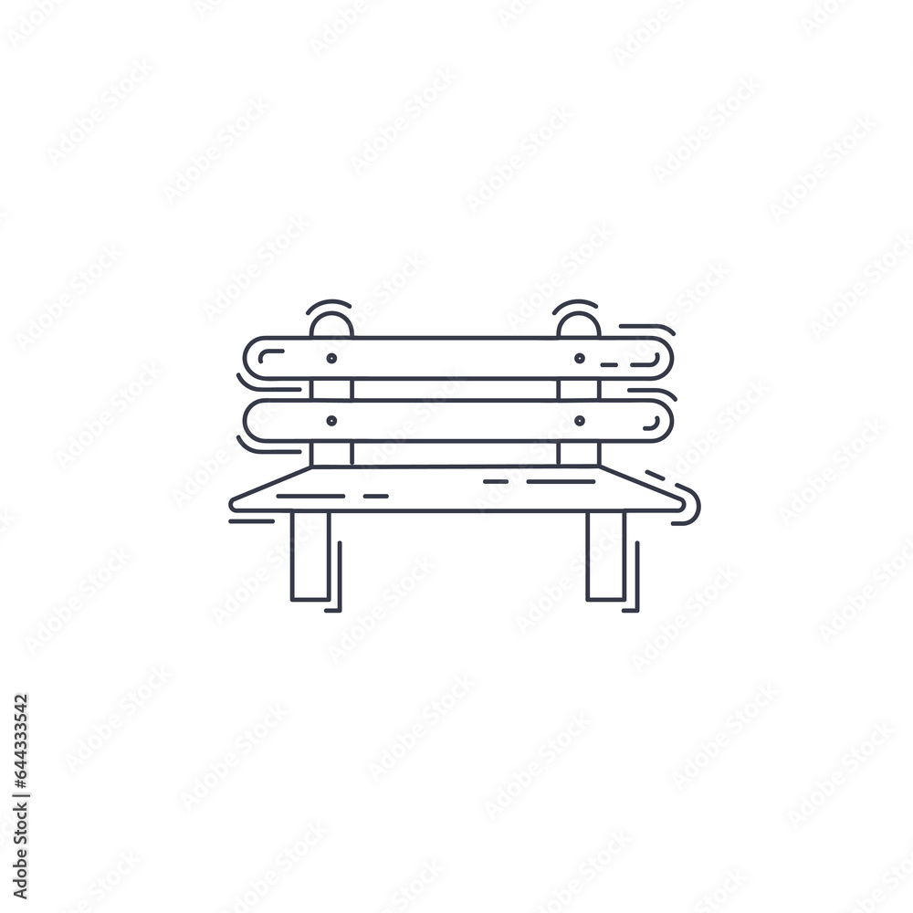 bench line icon. bench thin line icon. bench line icon. bench thin line icon.