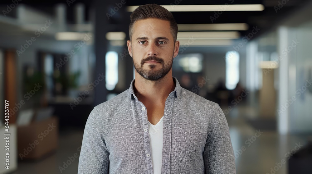 Portrait of a male social media manager at a successful e-commerce company monitoring online communities