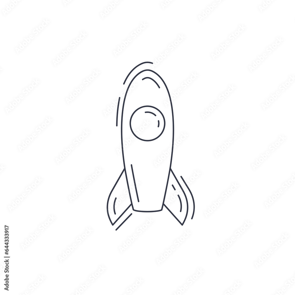 space rocket line icon. space rocket thin line icon. space rocket line icon. space rocket thin line icon.