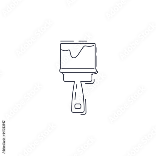 putty knife line icon. construction spatula thin line icon