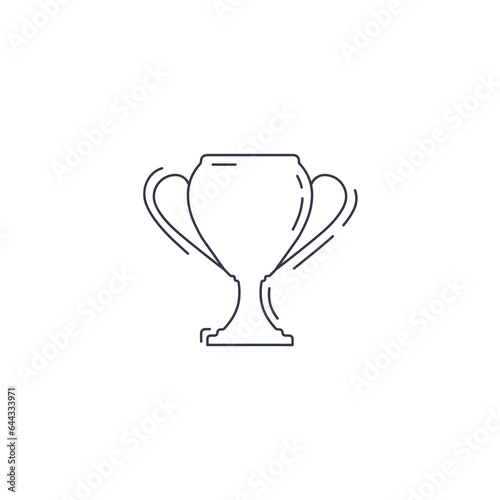 Trophy cup line icon, Trophy cup thin line icon.