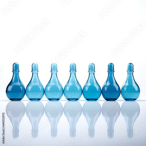 glass bottles isolated on white
