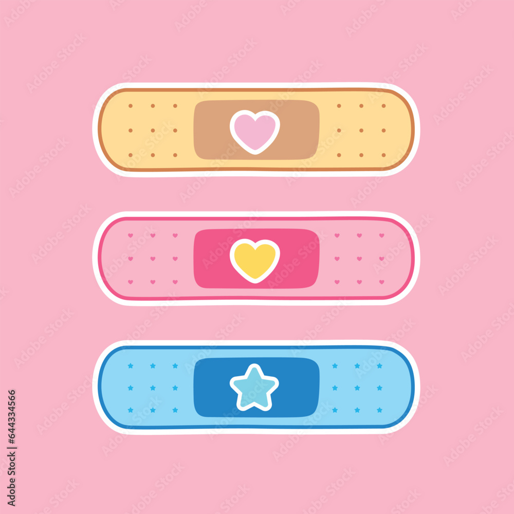 Cute Aid Band Plaster Medical. Vector illustration Cute Aid Band Plaster Medical. Vector illustration