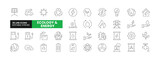 Set of 36 Energy & Ecology line icons set. Energy & Ecology outline icons with editable stroke collection. Includes Eco Home, Nuclear Energy, Power Plant, Solar Energy and More.