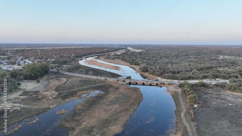 Thamalakane river in Maun, Botswana, Africa