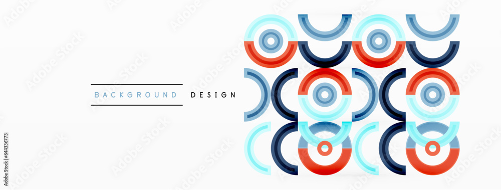 Circles are arranged in a grid pattern abstract background and feature a range of different colors, including shades of various colors. Template for wallpaper, banner, presentation, background Circles are arranged in a grid pattern abstract background and feature a range of different colors, including shades of various colors. Template for wallpaper, banner, presentation, background