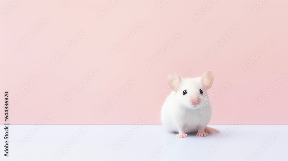 White rat with copy space background White rat with copy space background