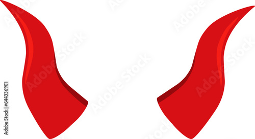 Flat red devil element halloween illustration vector