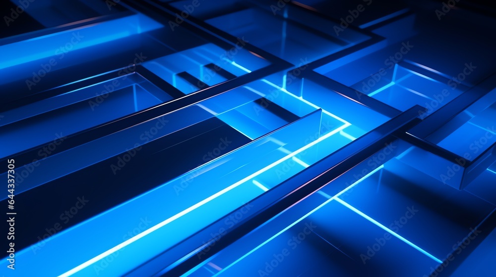 Obraz premium Dark blue background with modern geometry