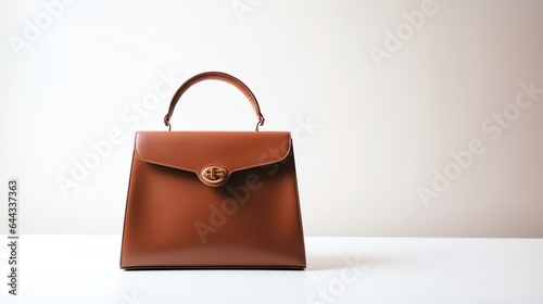 Brown women's bag on a white background