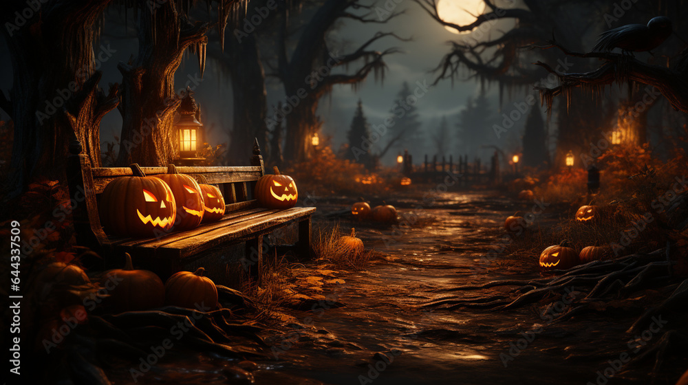 Obraz premium Halloween pumpkin, Halloween background.