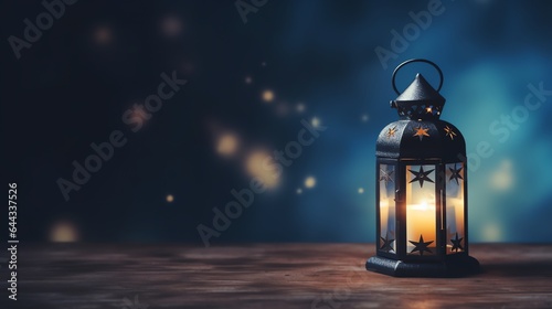 Ramadan lantern on dark background