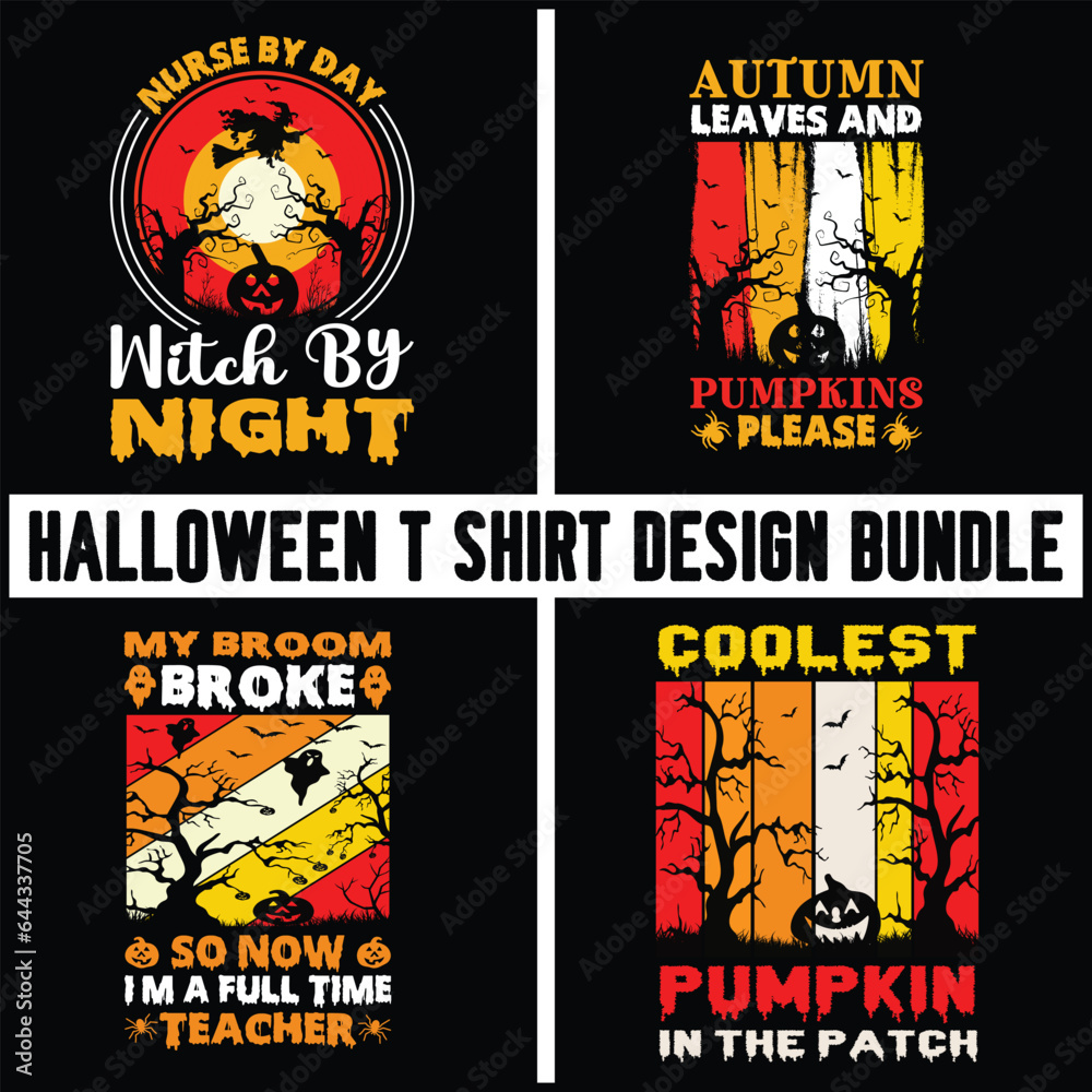 Obraz premium Halloween T-shirt Design Bundle 