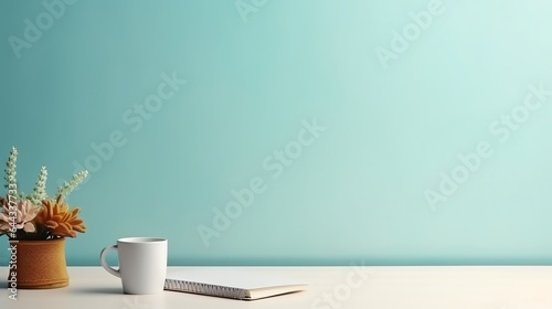 office desk with copy space background photo