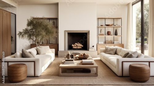 modern california living room designed with lots of rich earthy tones